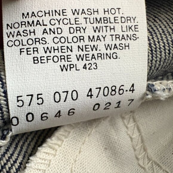 NEW  Vintage Mens Levis 583 Regular Fit Blue Denim Jeans  33 X 34  USA Made - Picture 9 of 15